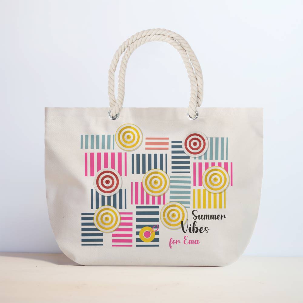 Geanta de plaja personalizata - Summer vibes